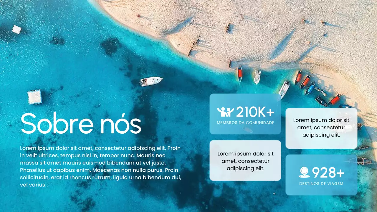 Apresentação de promoção de viagens Blue Modern