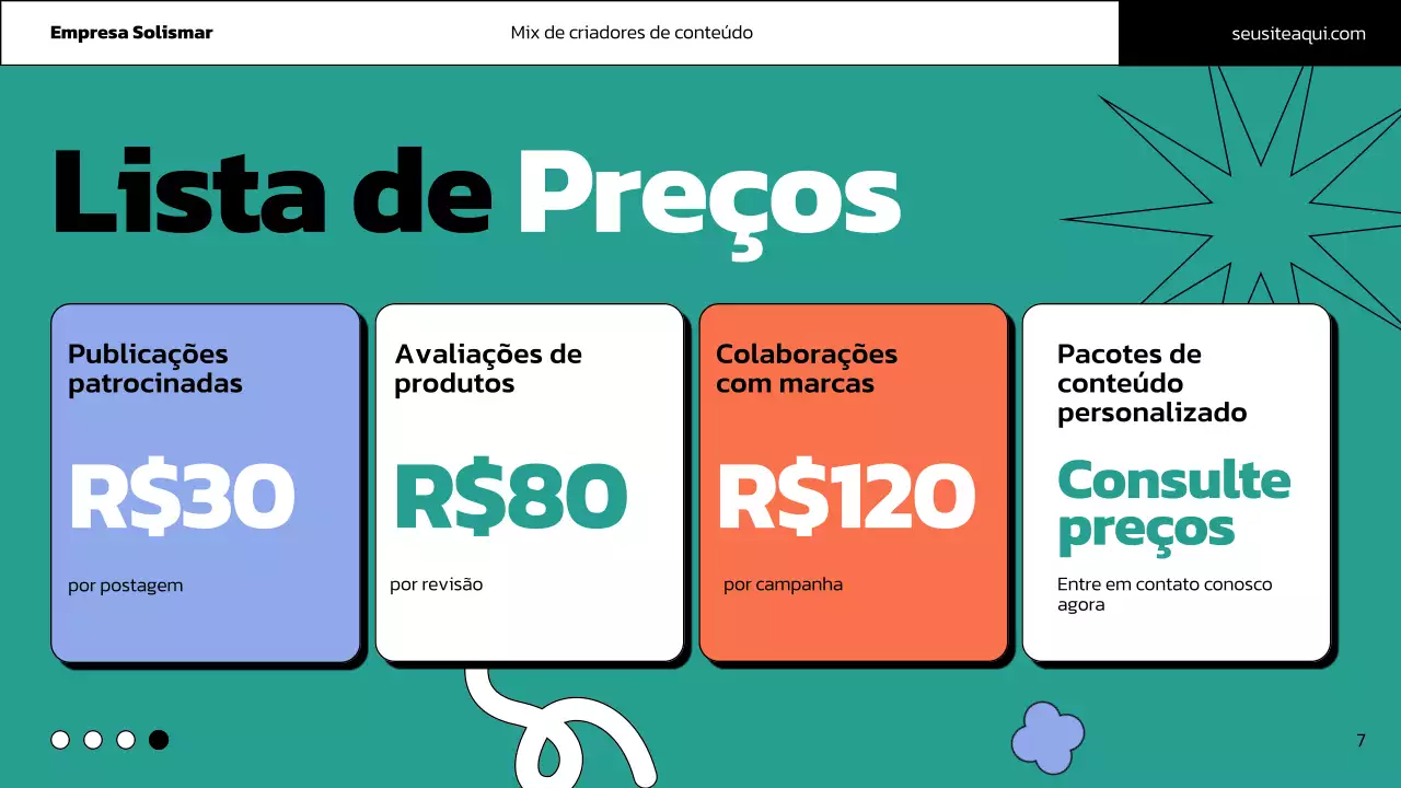 Apresentação de anúncio de promoção de conteúdo moderno azul