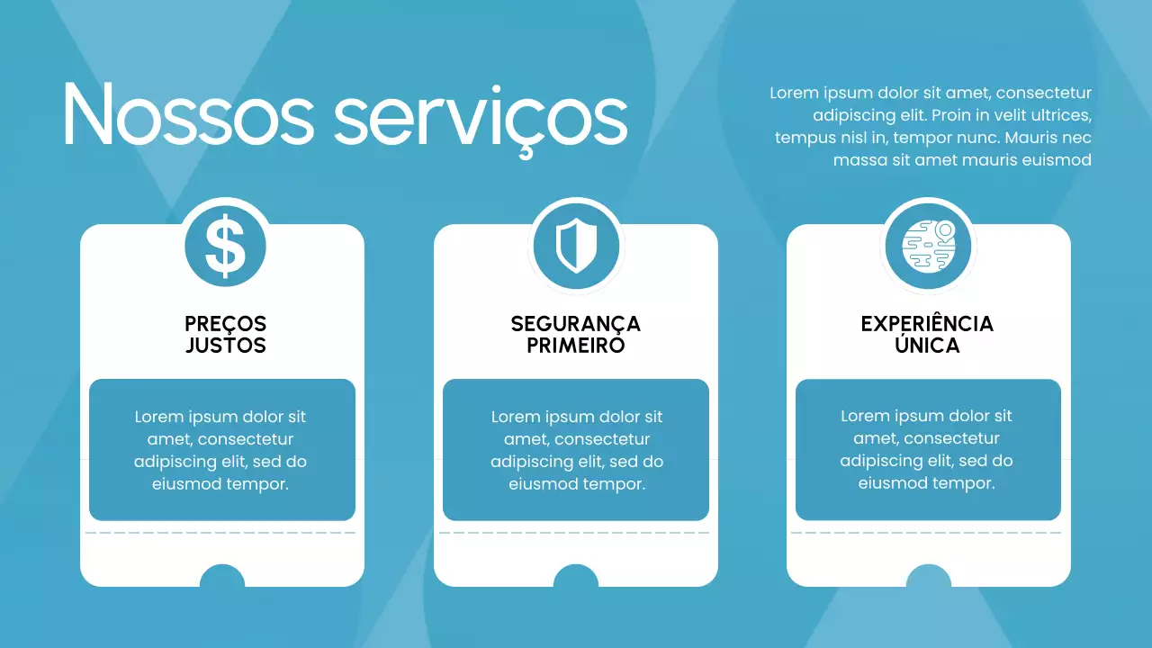 Apresentação de promoção de viagens Blue Modern