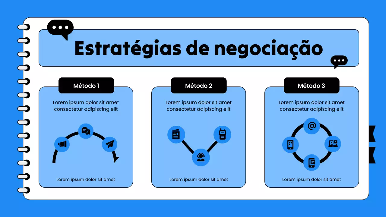 Apresentação de Vendas Moderna Azul