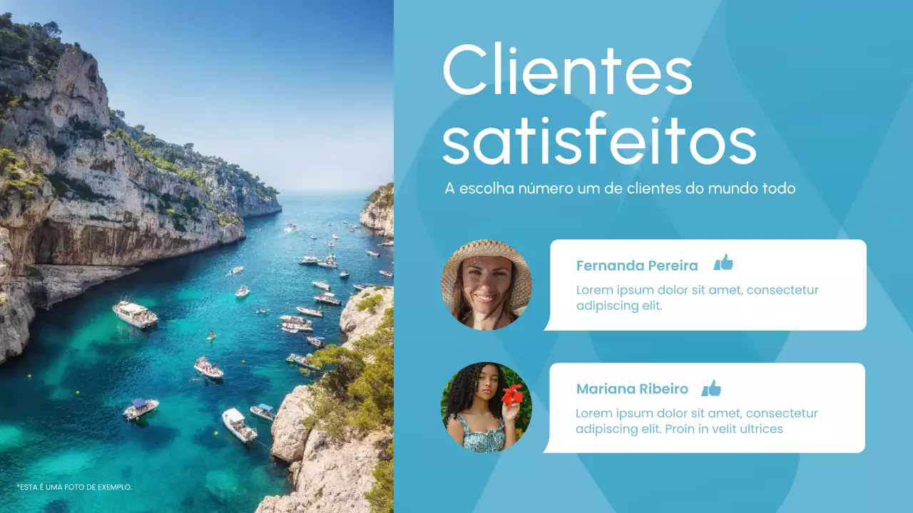 Apresentação de promoção de viagens Blue Modern