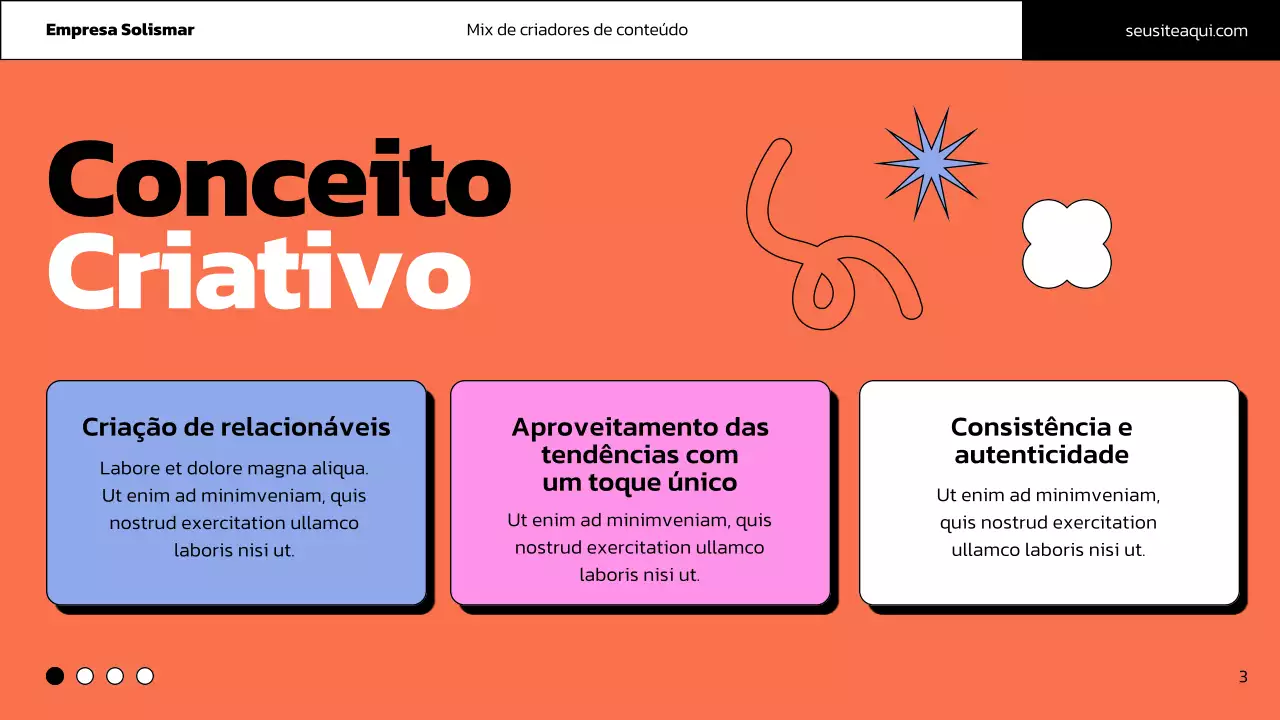 Apresentação de anúncio de promoção de conteúdo moderno azul