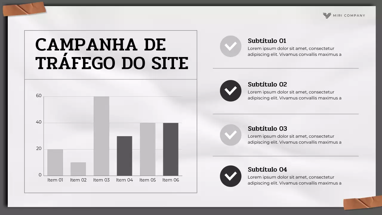 Apresentação do Relatório de Marketing Moderno Cinza