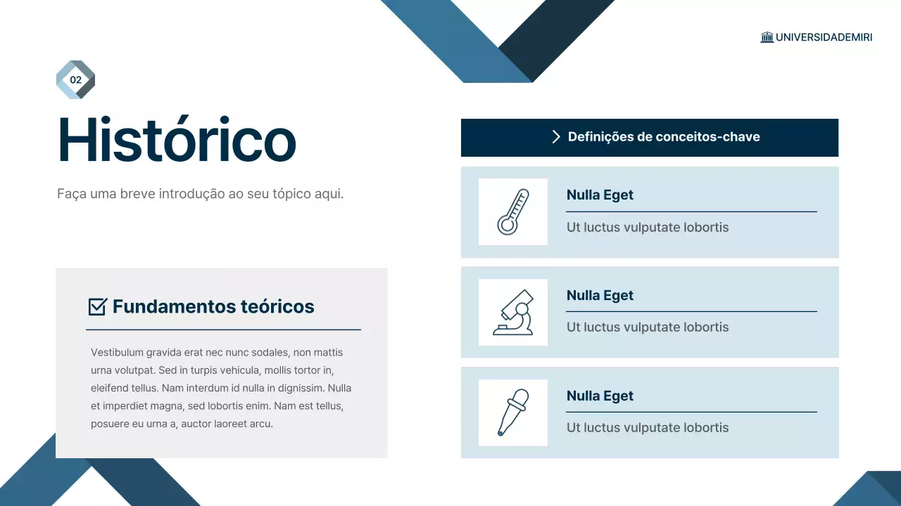 Apresentação do curso acadêmico Blue Modern