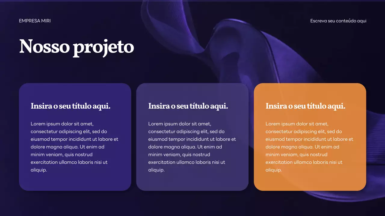 Apresentação do anúncio da Purple Modern IT Solution