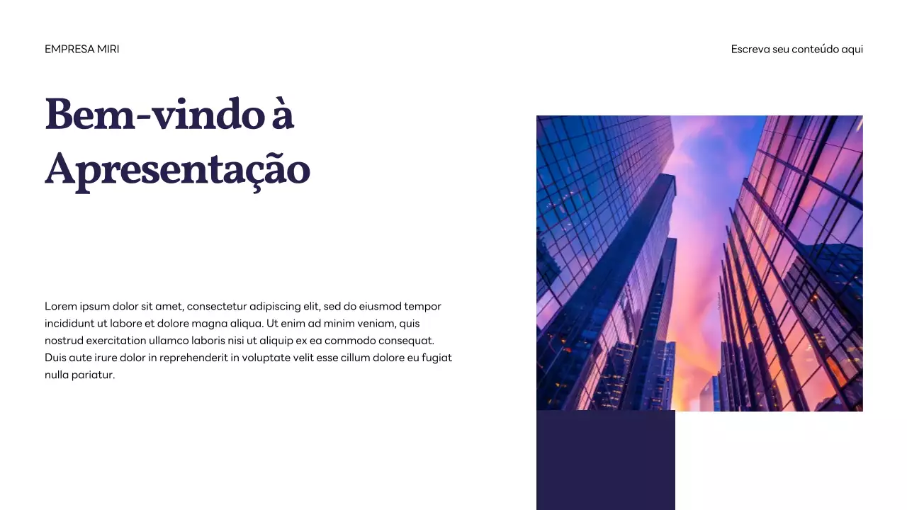 Apresentação do anúncio da Purple Modern IT Solution