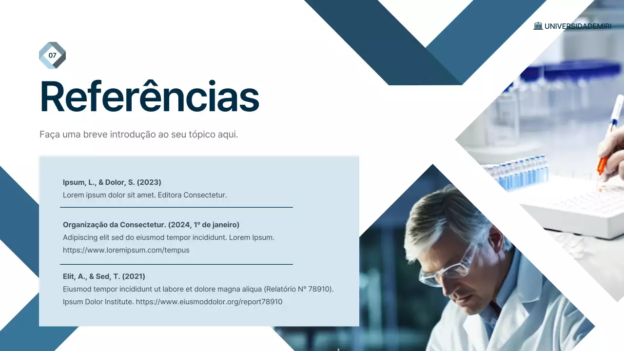 Apresentação do curso acadêmico Blue Modern