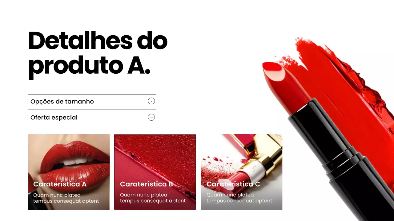 Apresentação de promoção do catálogo de produtos Red Modern