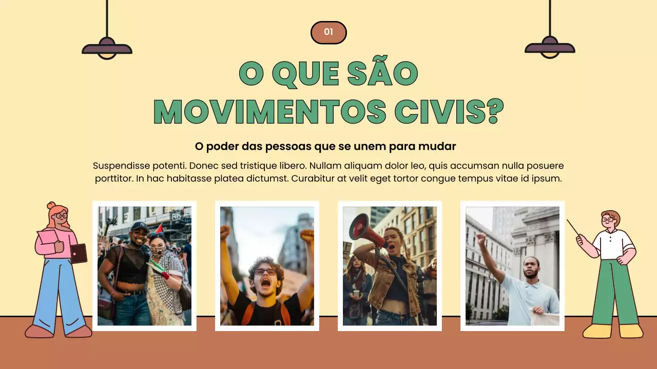 Apresentação dos Movimentos Sociais Modernos Bege