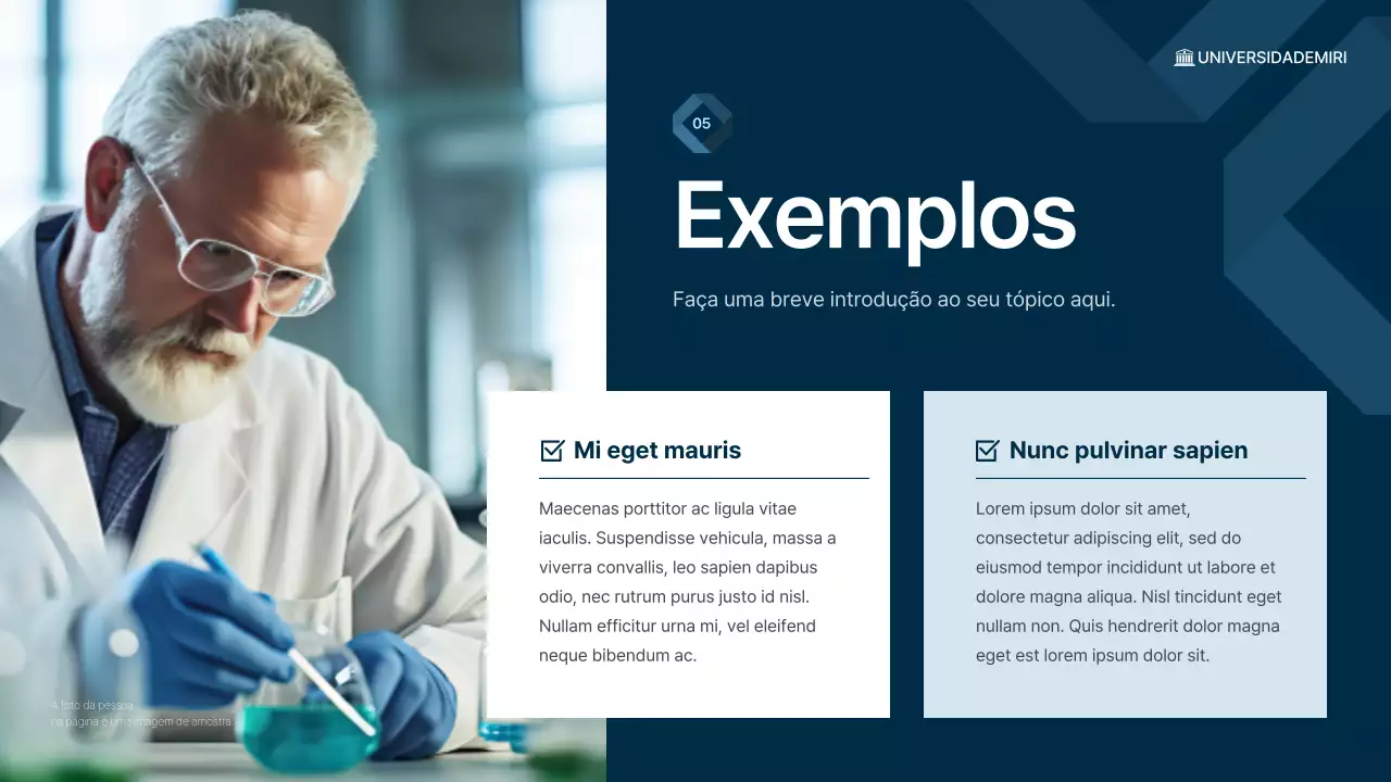 Apresentação do curso acadêmico Blue Modern