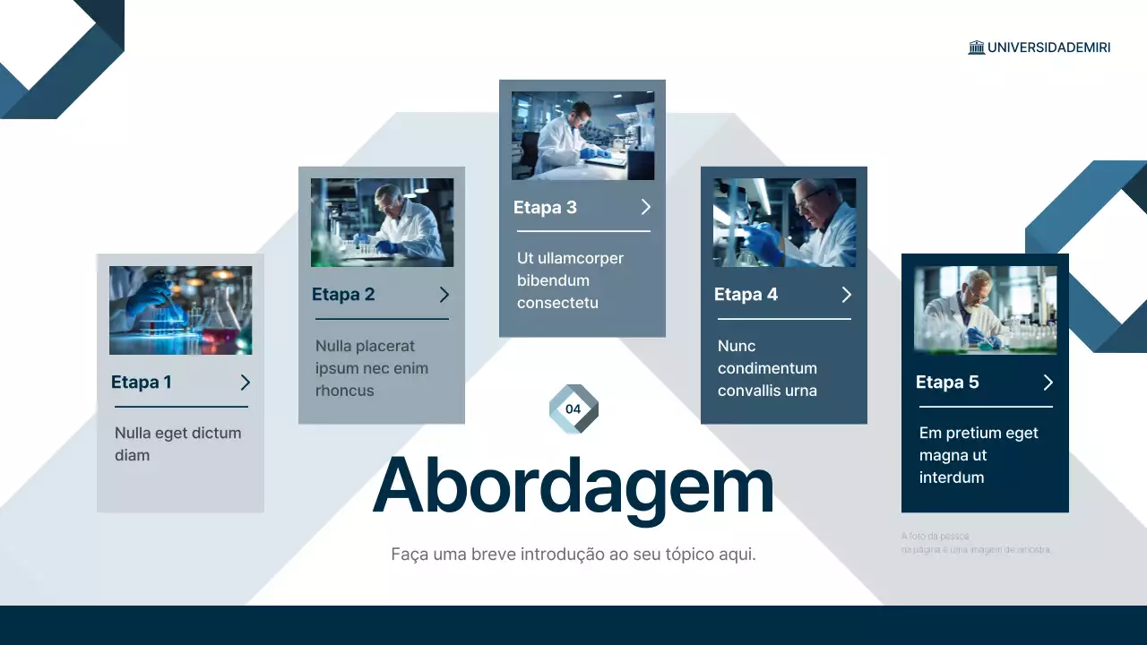 Apresentação do curso acadêmico Blue Modern