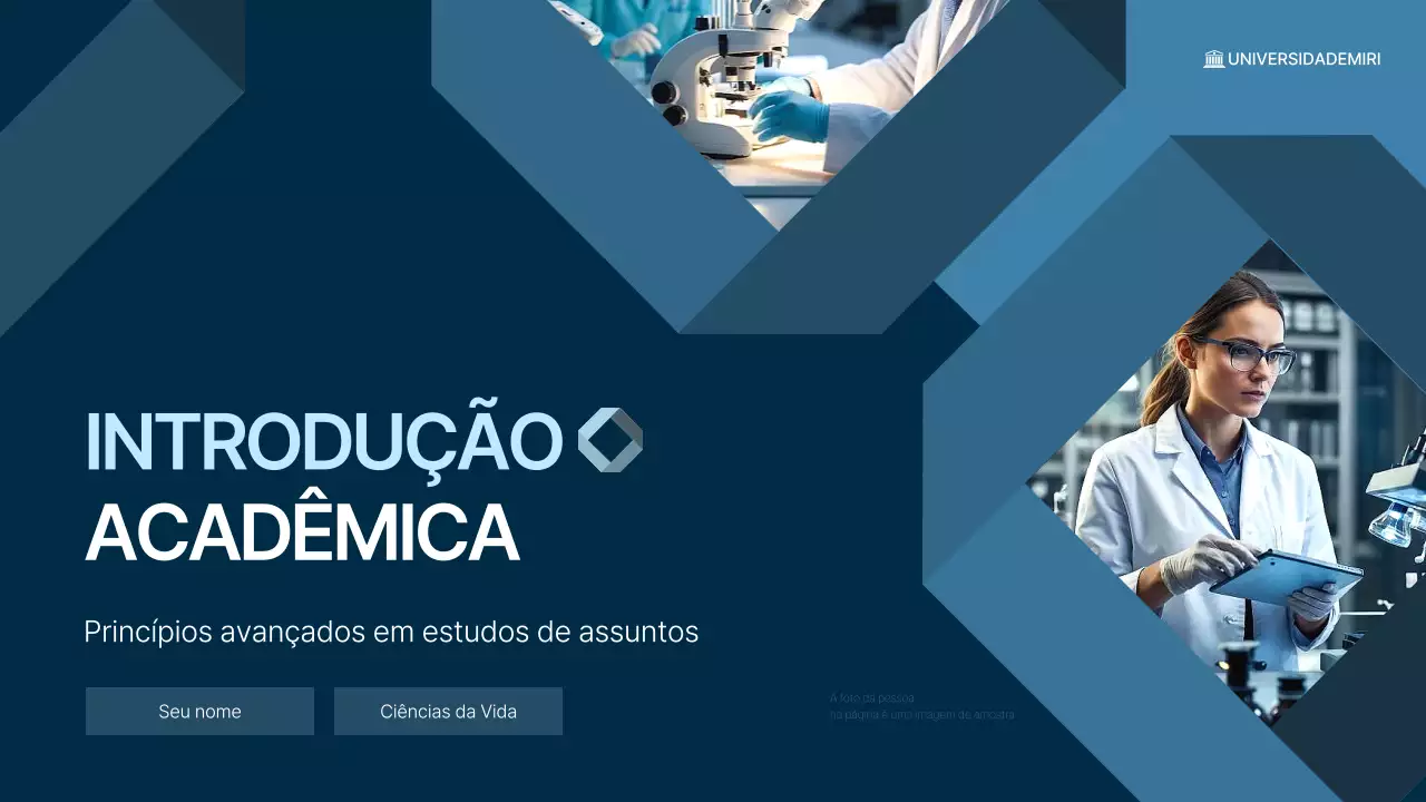 Apresentação do curso acadêmico Blue Modern