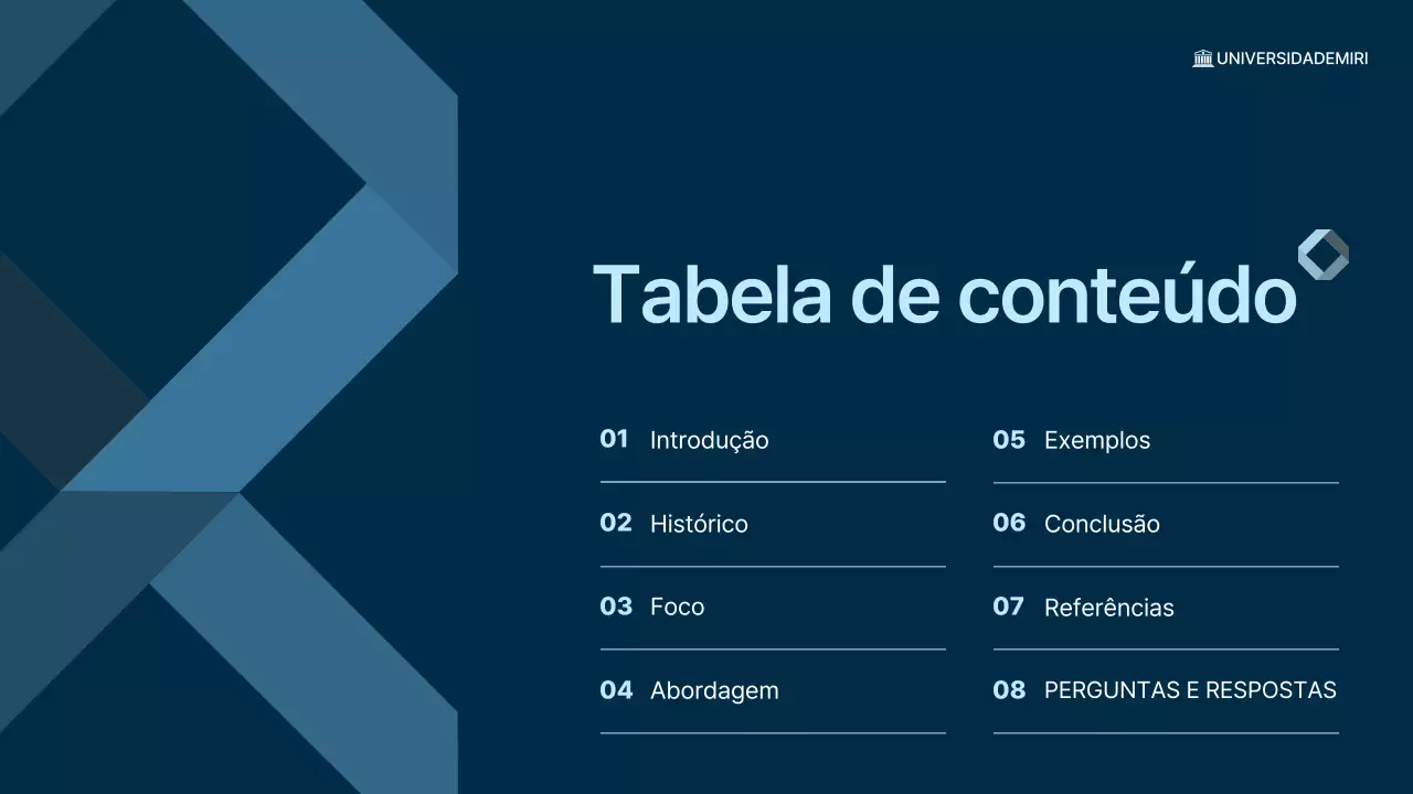 Apresentação do curso acadêmico Blue Modern