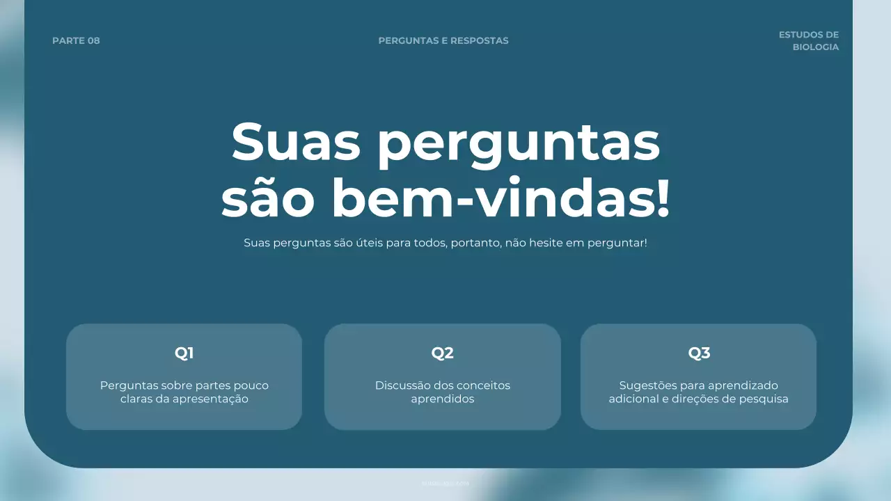 Apresentação do Curso de Biologia Moderna Teal