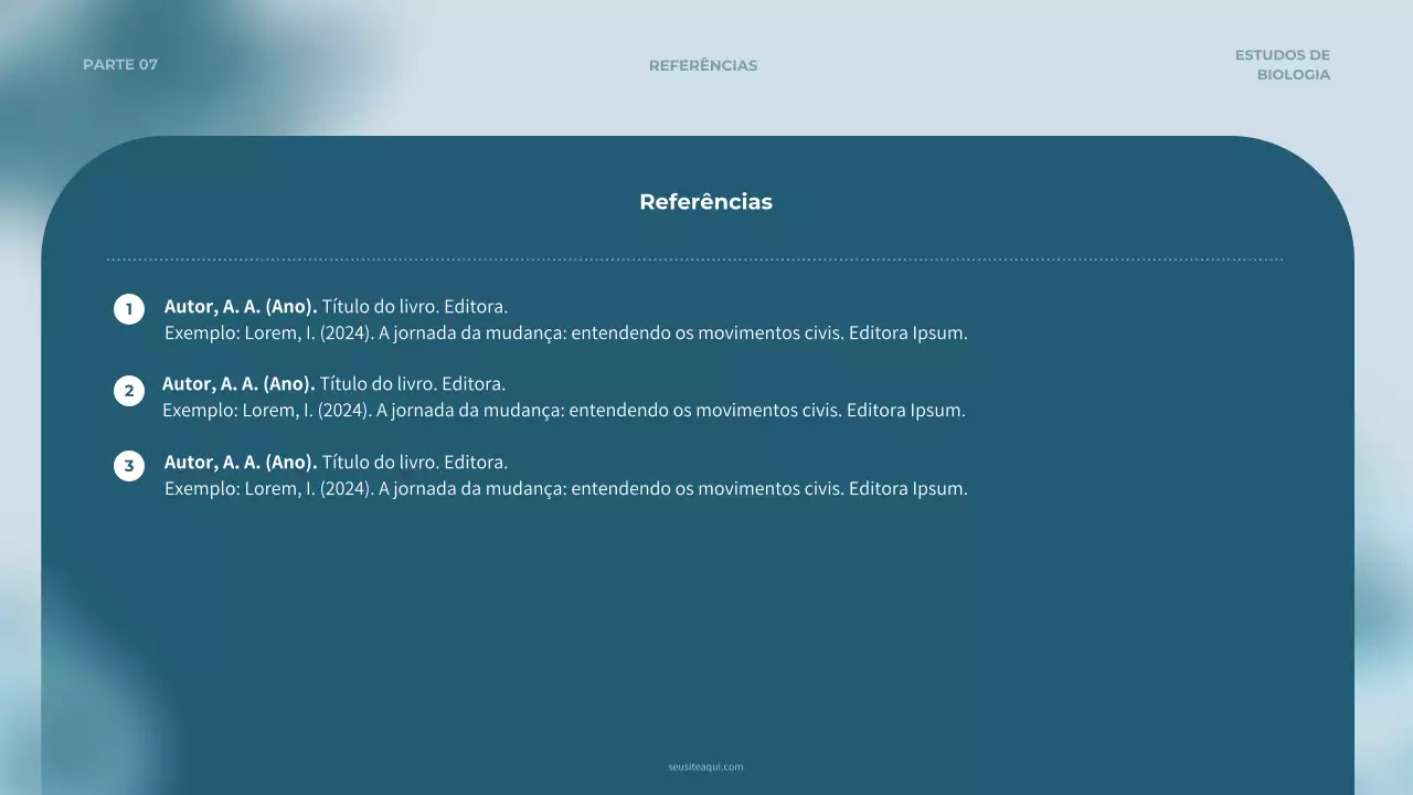 Apresentação do Curso de Biologia Moderna Teal