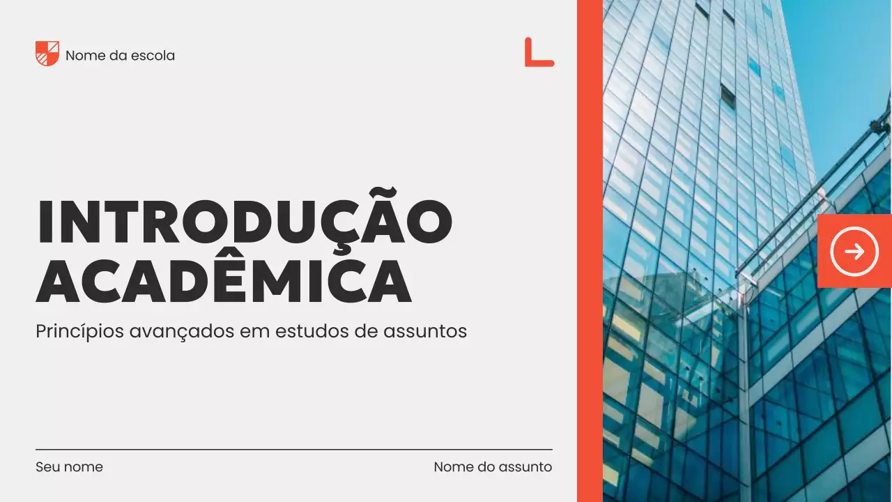 Apresentação do Guia do Curso Acadêmico Moderno Laranja