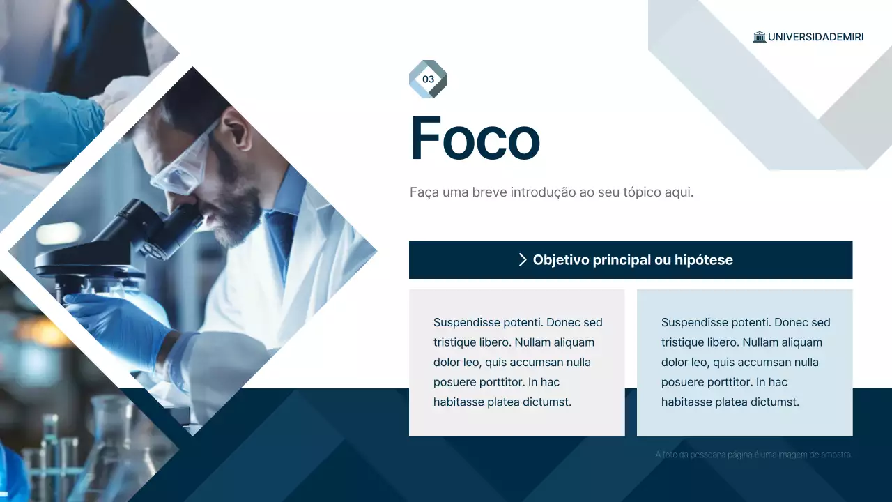 Apresentação do curso acadêmico Blue Modern