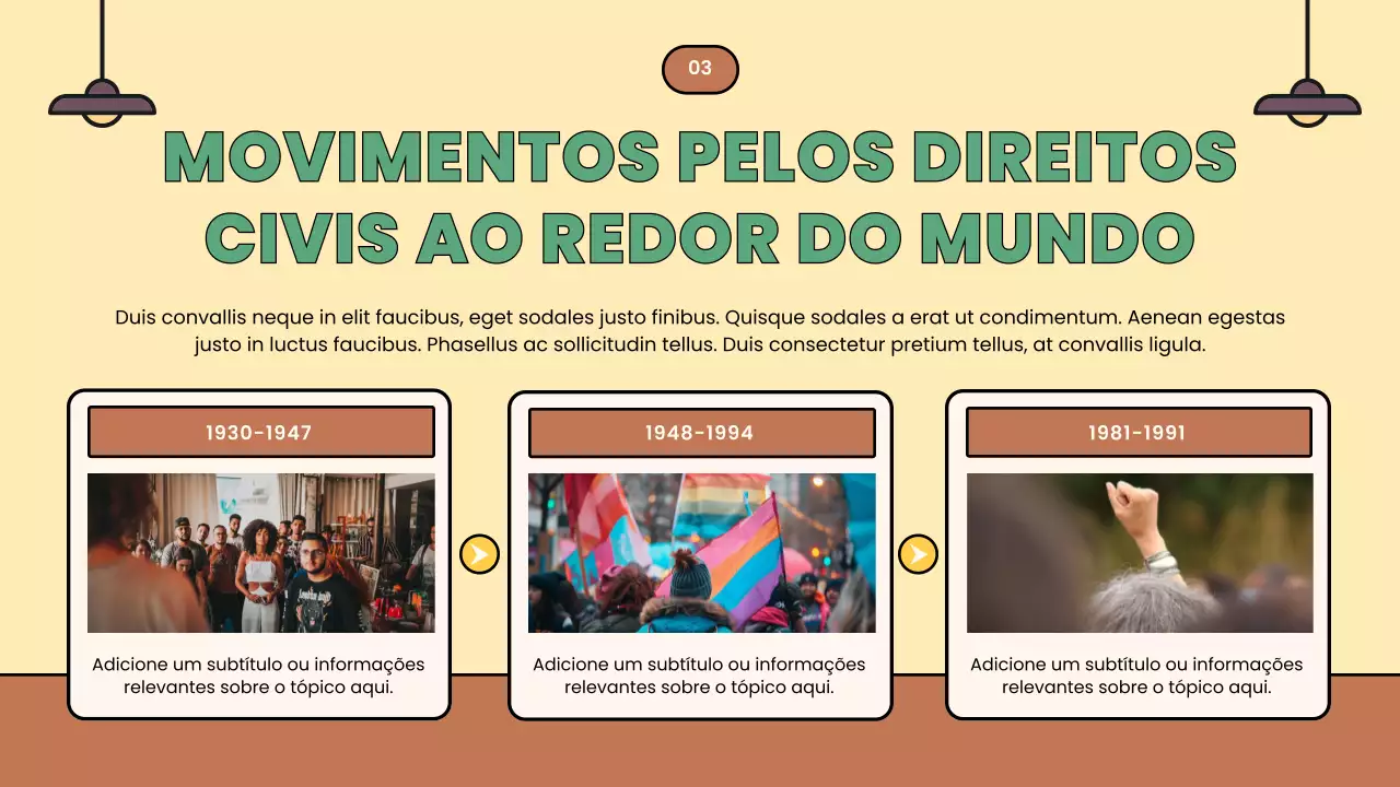 Apresentação dos Movimentos Sociais Modernos Bege