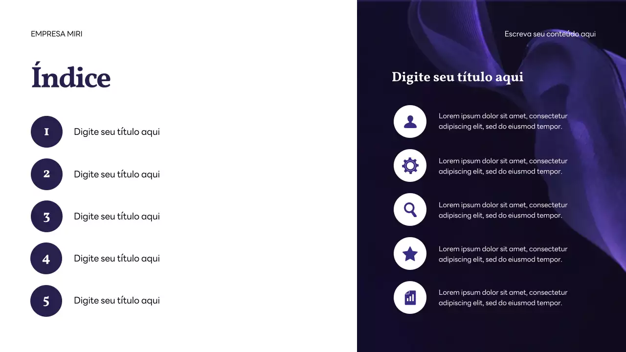 Apresentação do anúncio da Purple Modern IT Solution