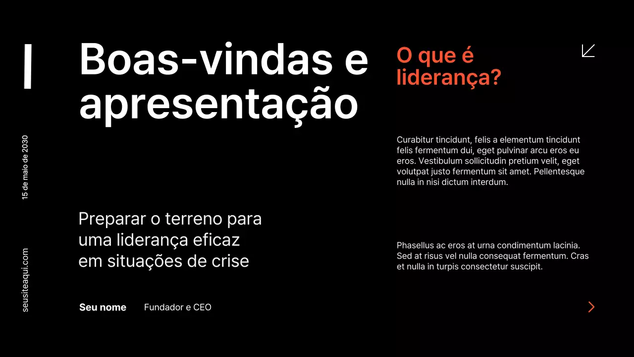 Apresentação do Guia de Negócios Modernos Orange