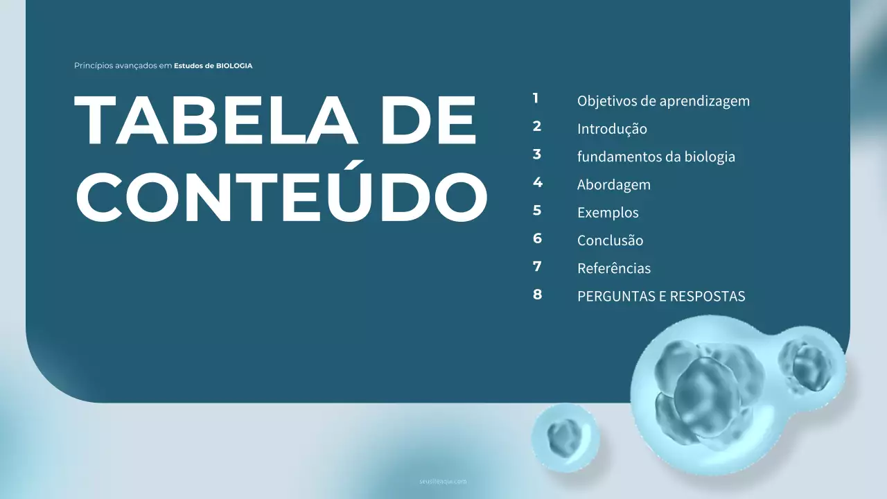 Apresentação do Curso de Biologia Moderna Teal