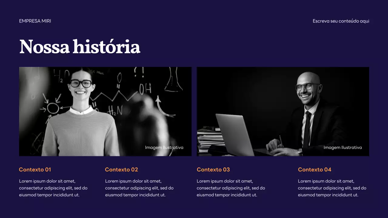 Apresentação do anúncio da Purple Modern IT Solution