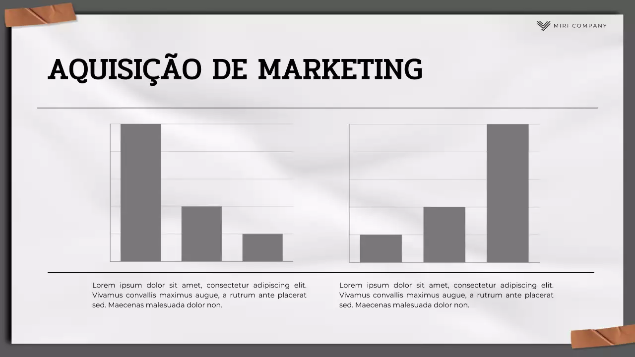 Apresentação do Relatório de Marketing Moderno Cinza