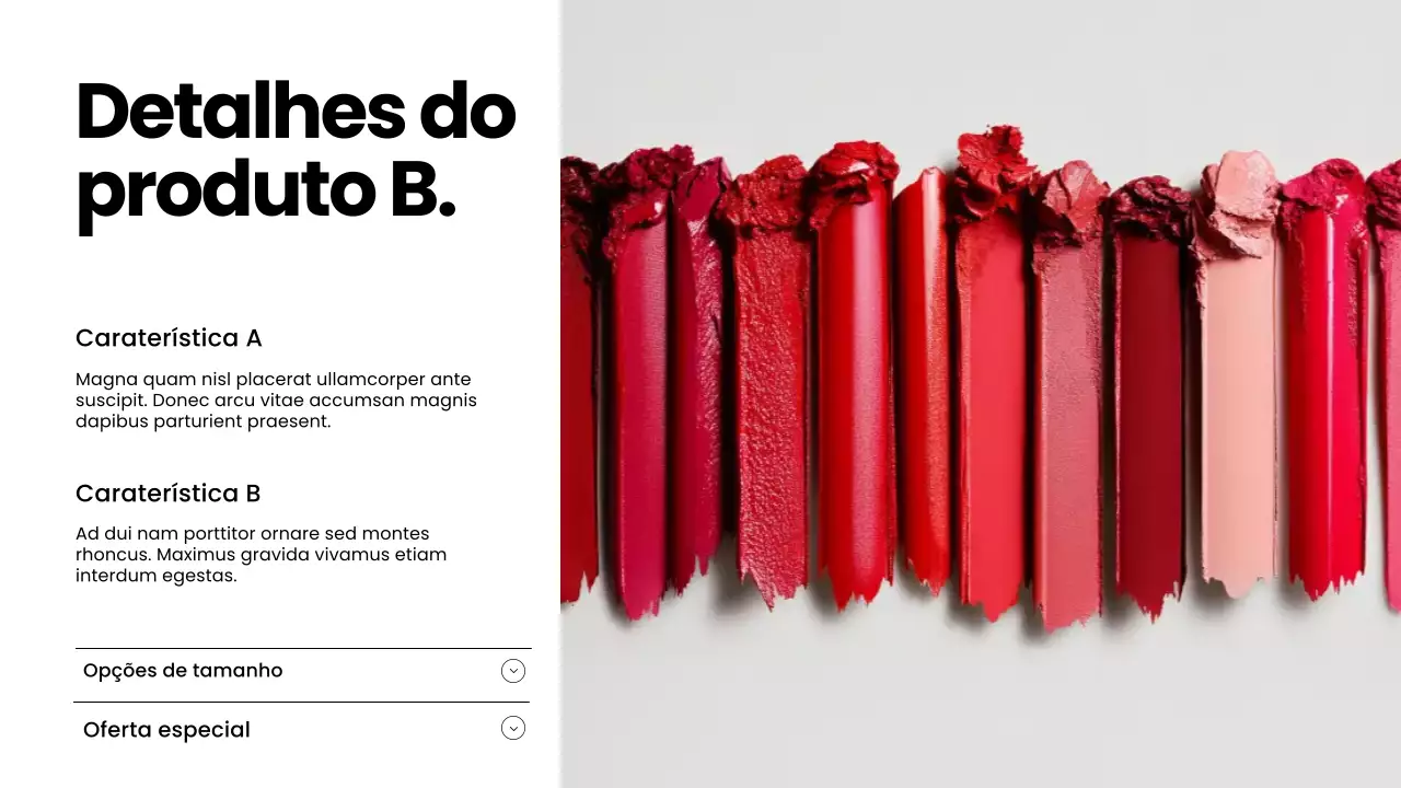 Apresentação de promoção do catálogo de produtos Red Modern