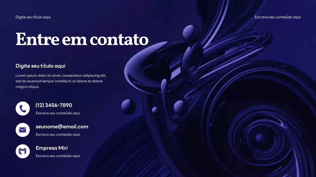 Apresentação do anúncio da Purple Modern IT Solution