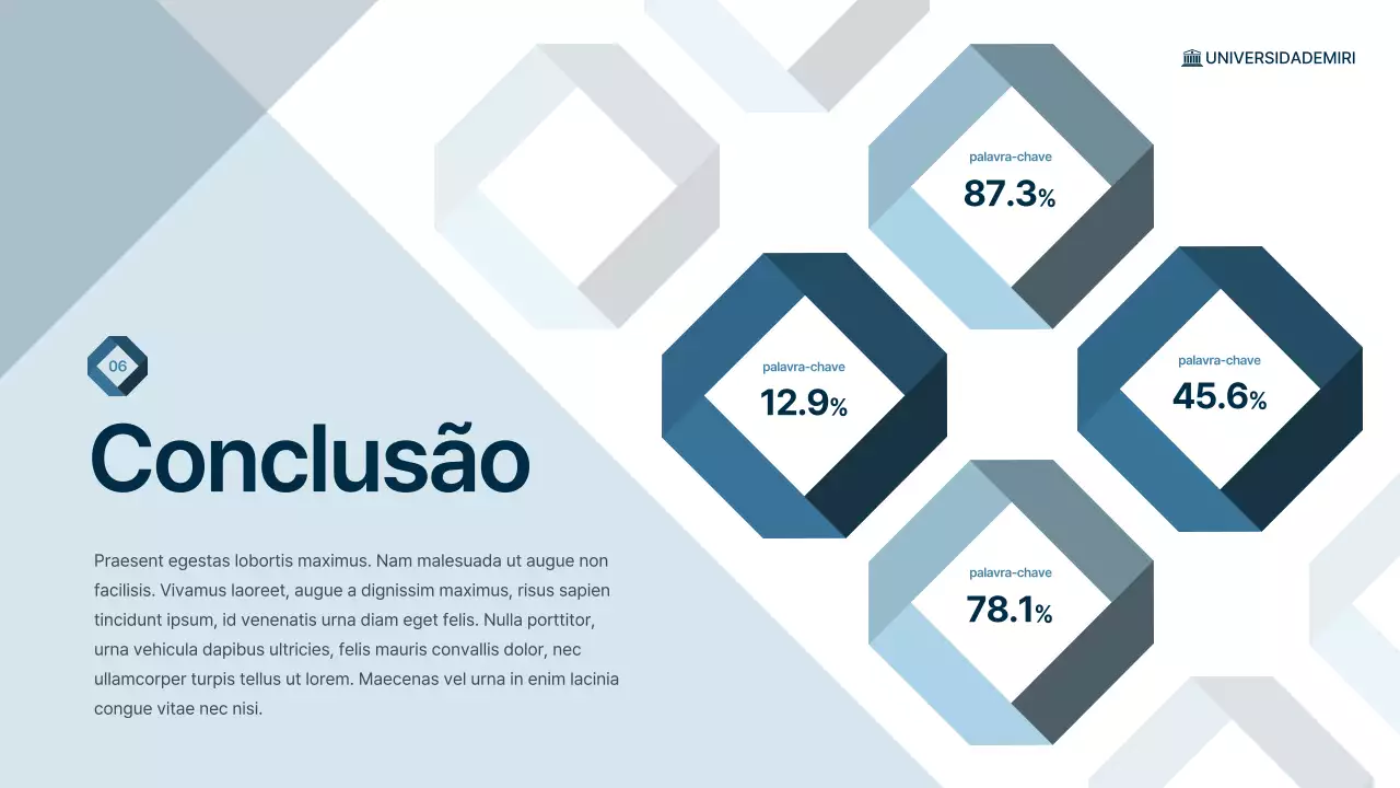 Apresentação do curso acadêmico Blue Modern