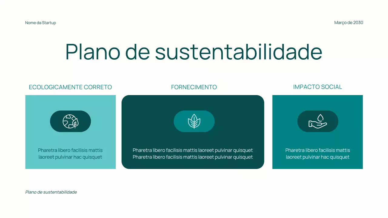 Apresentação de Investimento Moderno Teal
