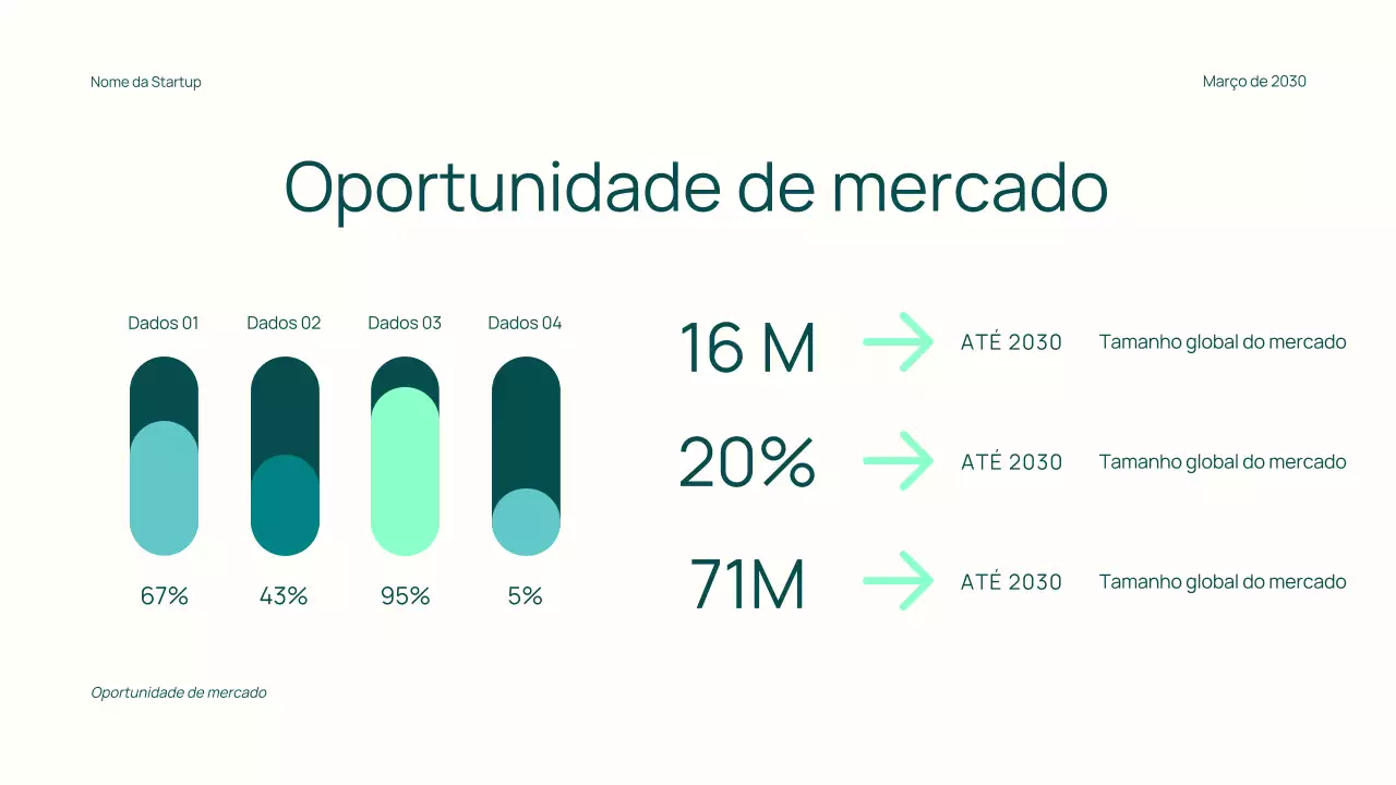 Apresentação de Investimento Moderno Teal