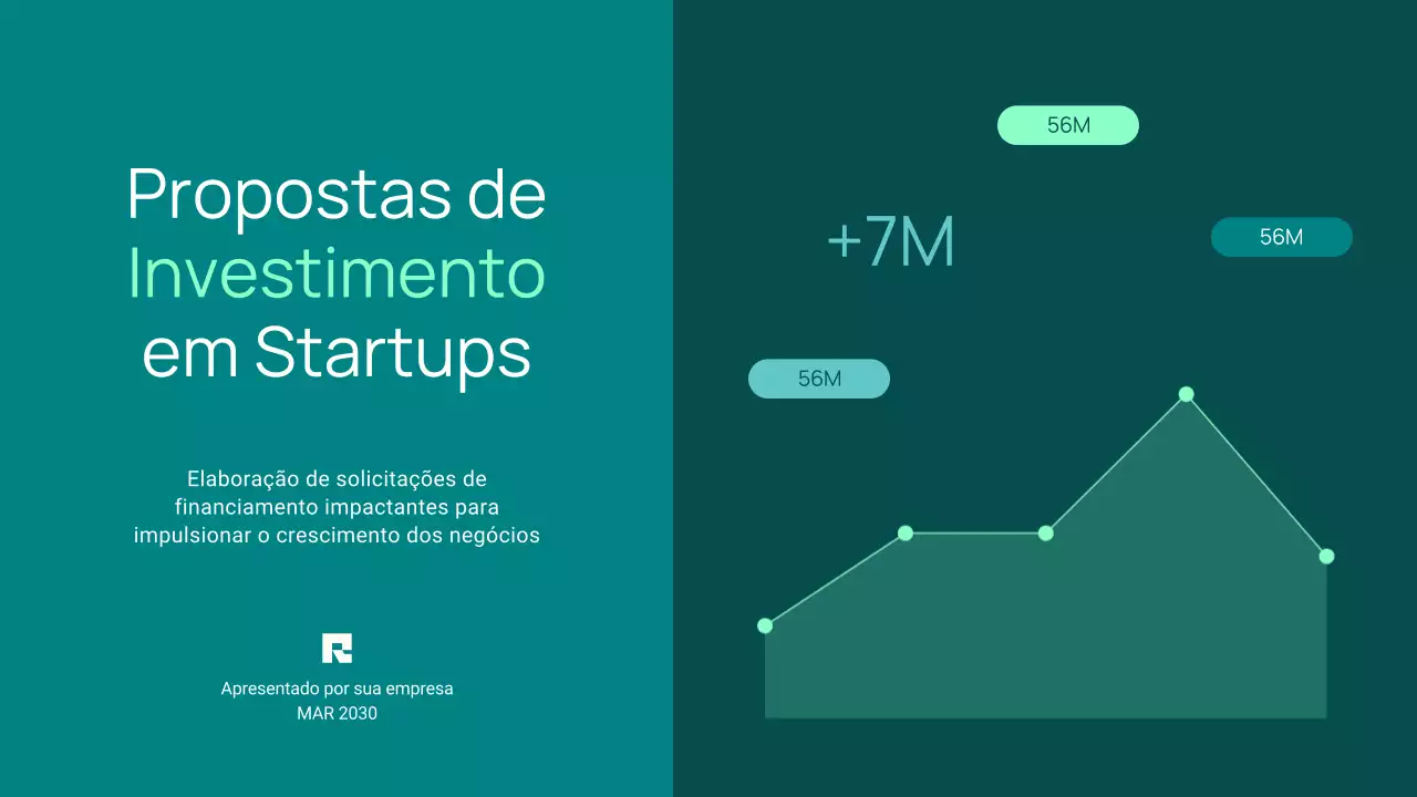 Apresentação de Investimento Moderno Teal