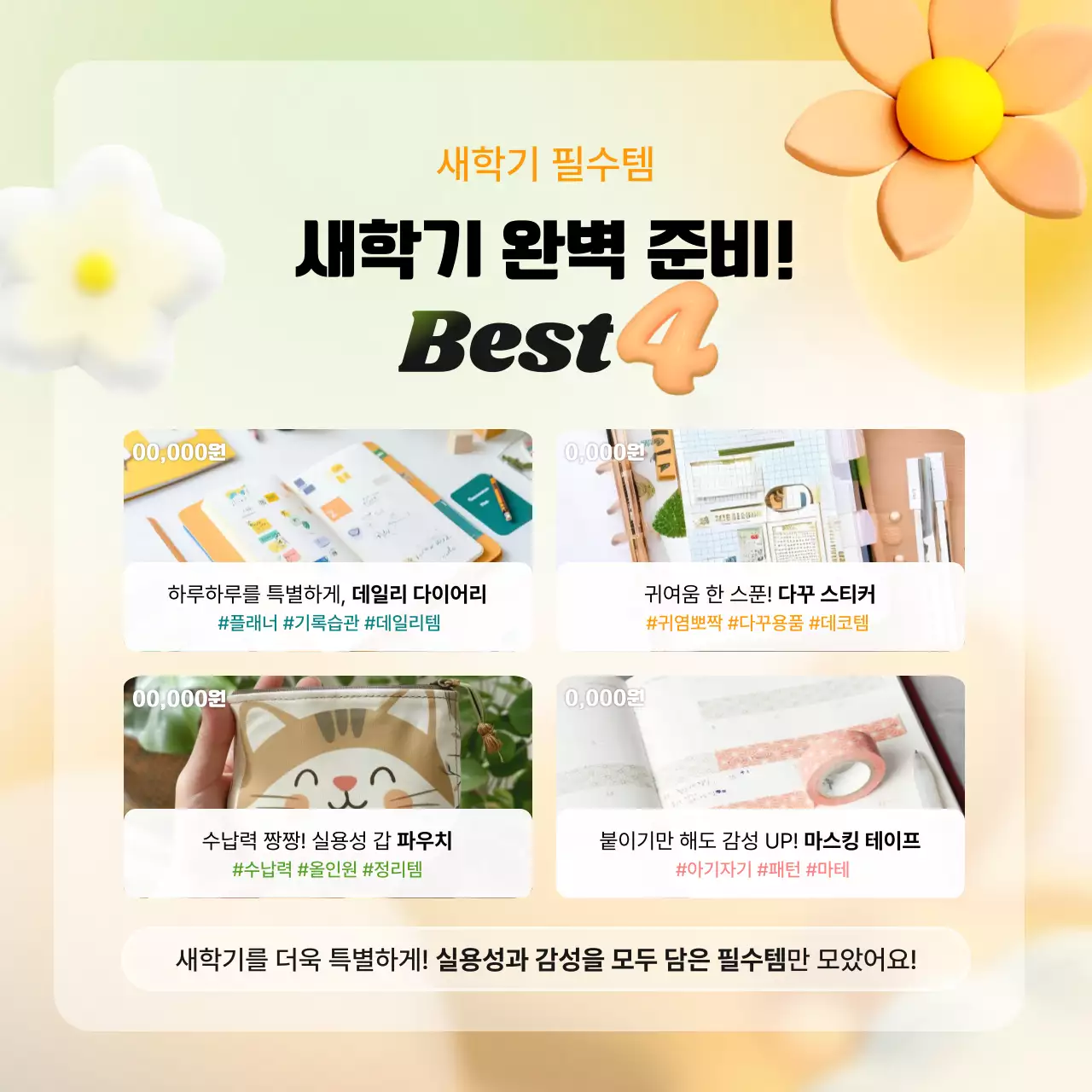 노랑 팝 봄 상품 홍보