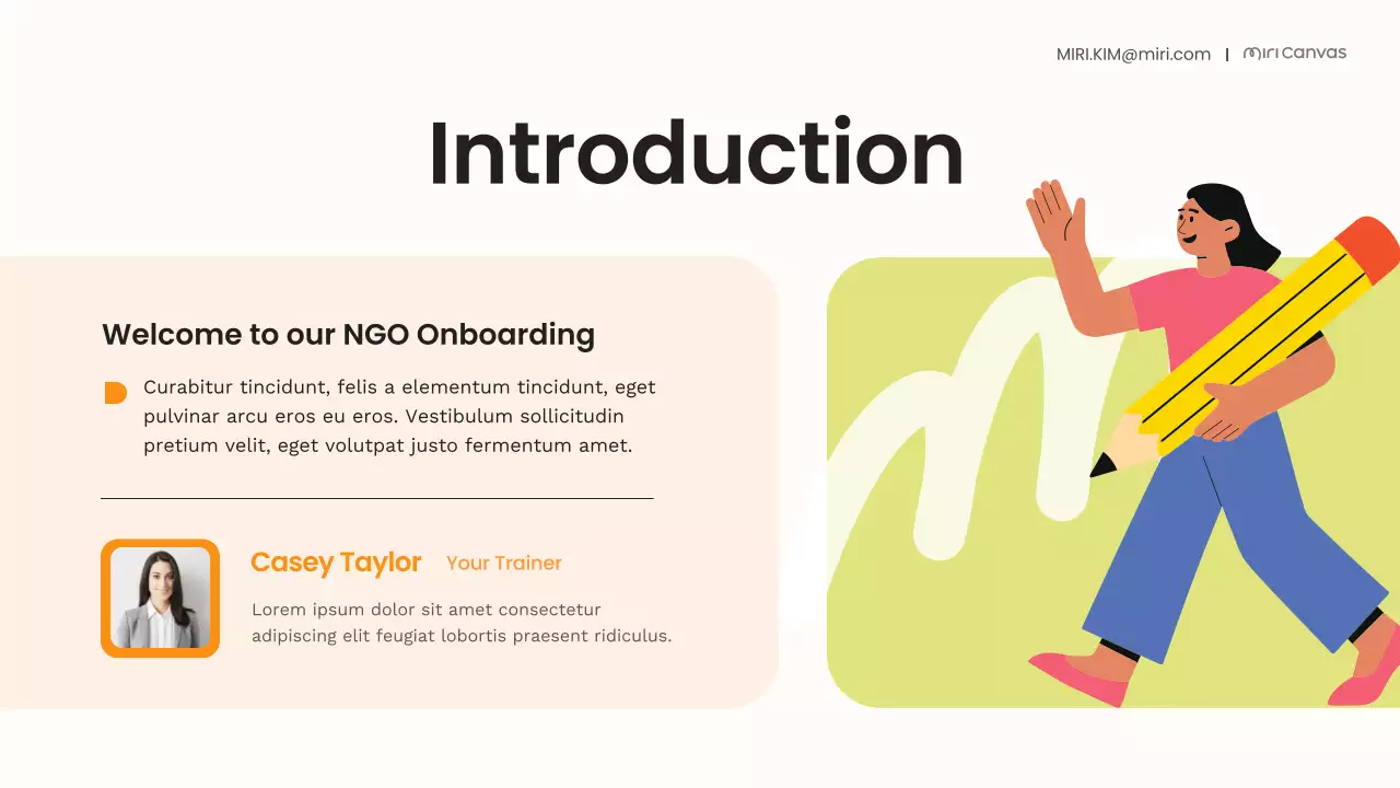 Orange Green Cute Onboarding Induction Manual Presentation