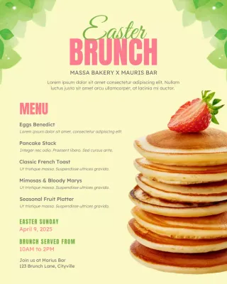 Green Modern Easter Brunch Invitation Instagram Post