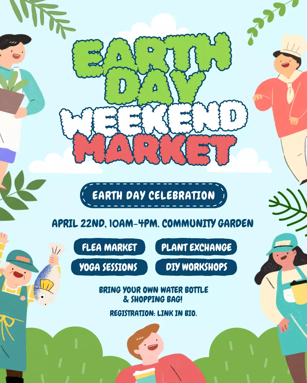 Green Retro Earth Day Event Instagram Post