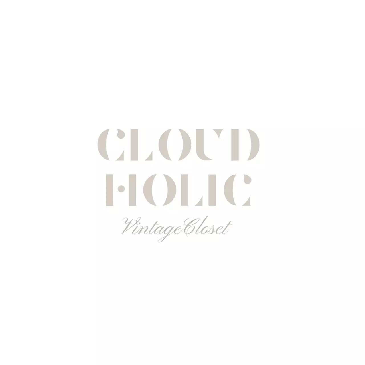 白とグレーのテキストで構成された高級感のあるシンプルな服のショッピングモールのプロモーション