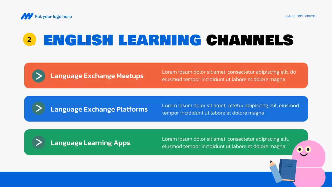 Colorful Creative English Lecture Presentation