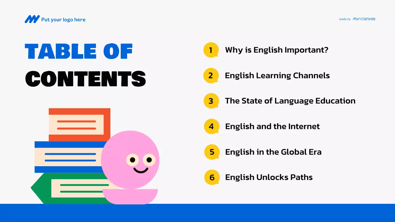 Colorful Creative English Lecture Presentation