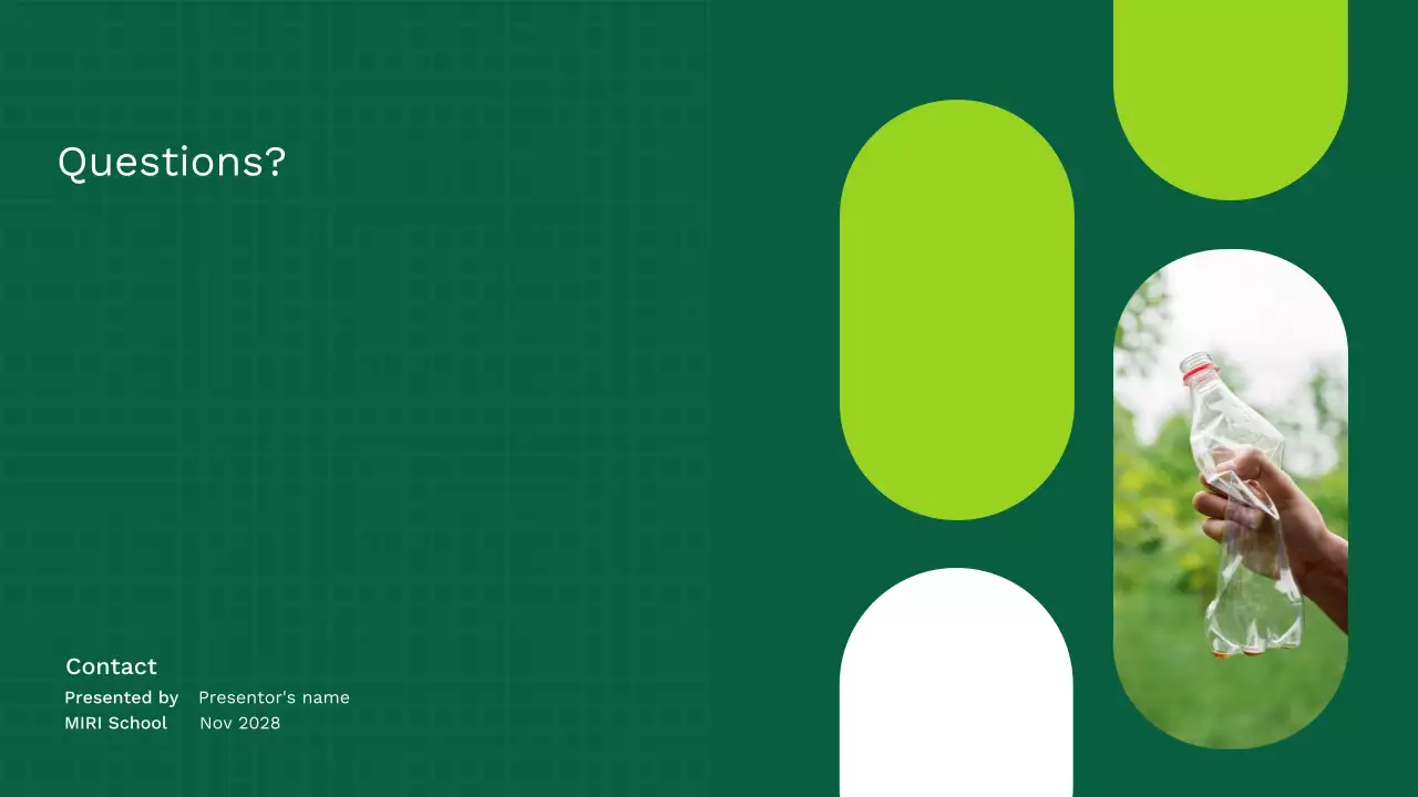 Earth Day Green and Modern Effective Waste Management Presentation