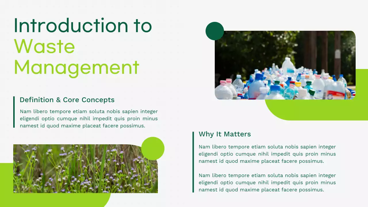Earth Day Green and Modern Effective Waste Management Presentation