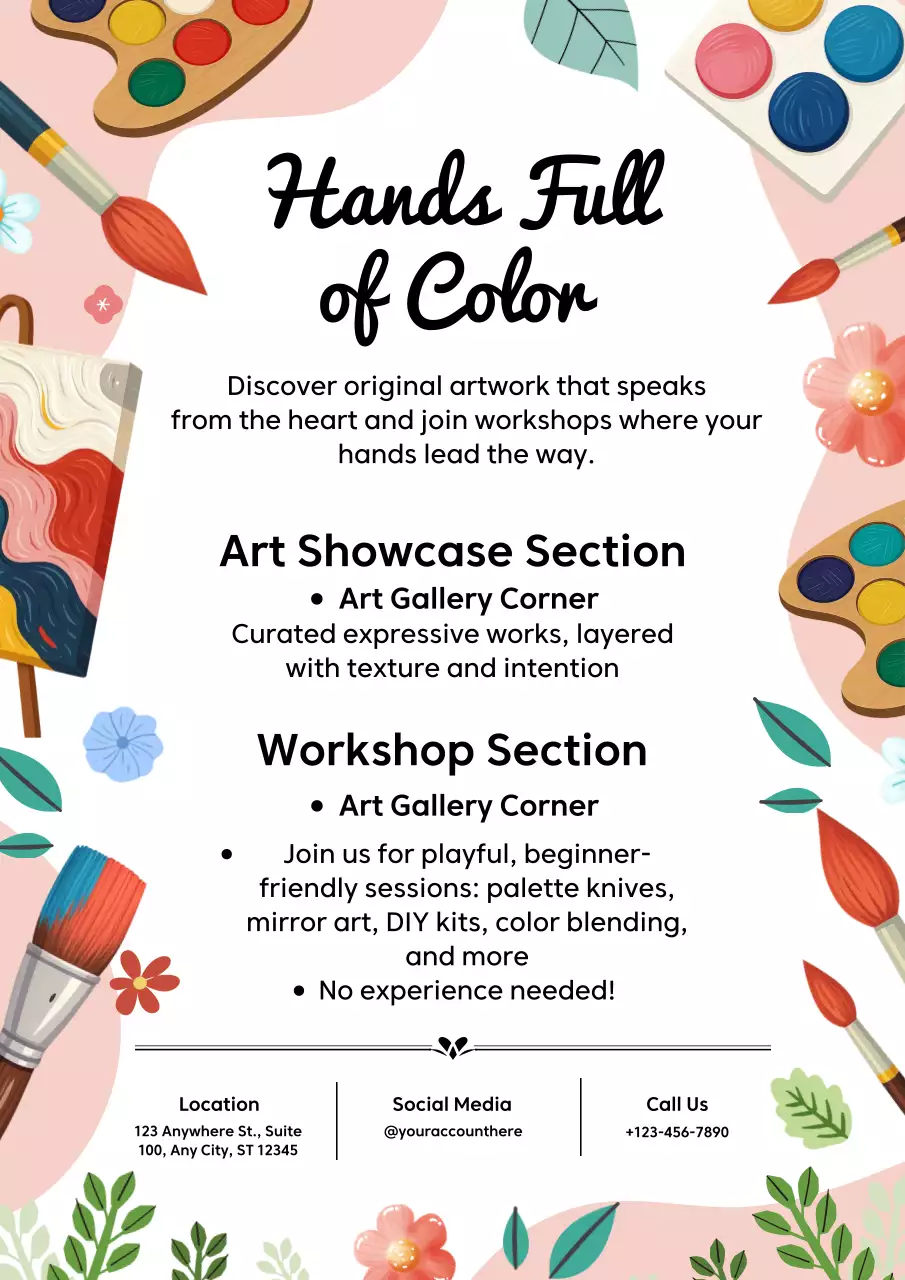 Colorful Creative Art Announcement Poster