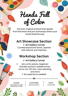 Colorful Creative Art Announcement Poster