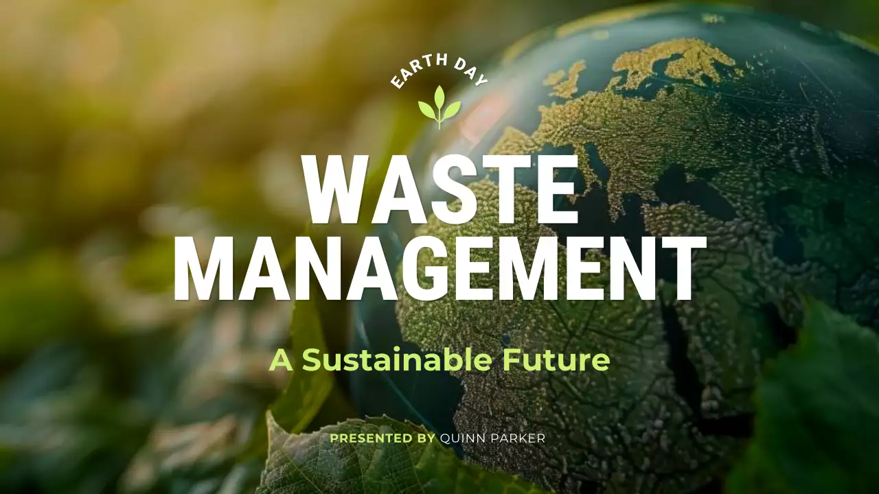 Green Modern Sustainability Waste Management Presentation