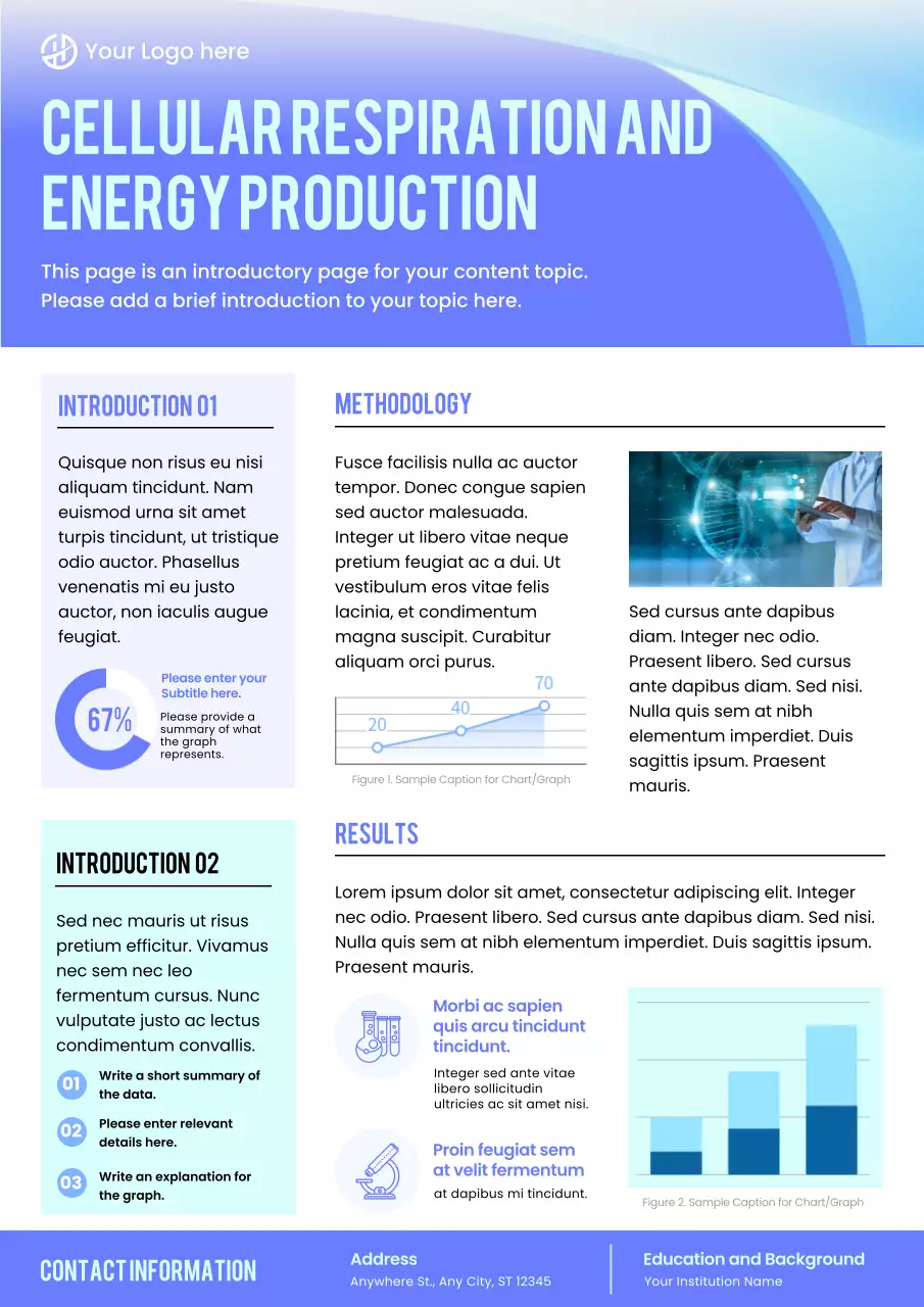 Blue Modern Science Report Poster
