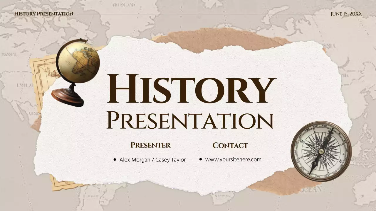 Beige Vintage History Class Presentation