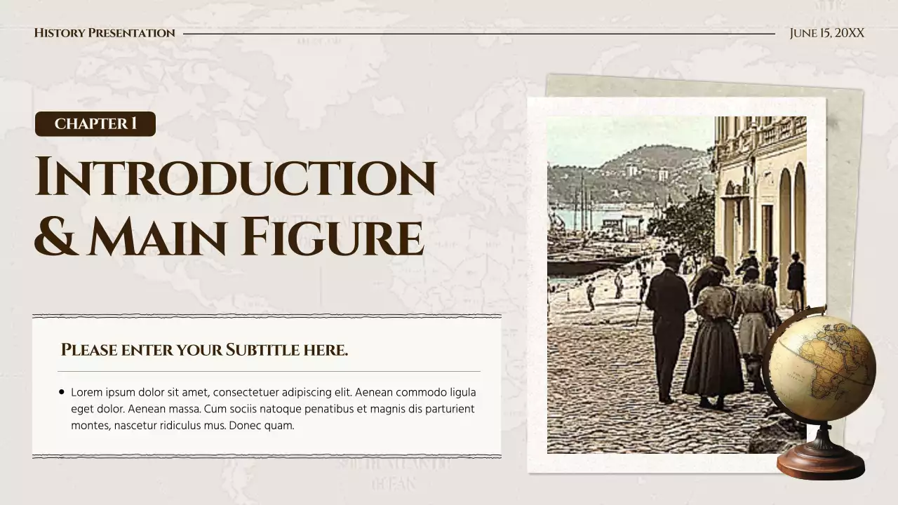 Beige Vintage History Class Presentation