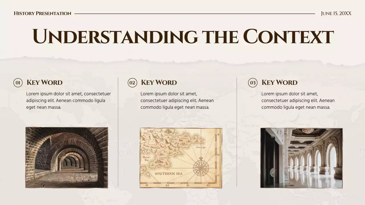 Beige Vintage History Class Presentation