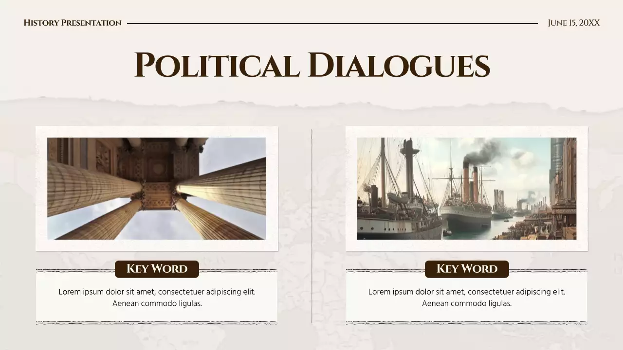 Beige Vintage History Class Presentation